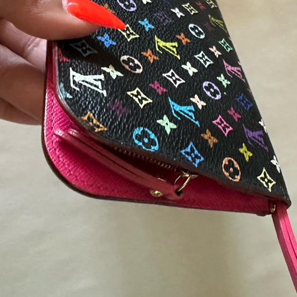 Louis Vuitton X Murakami Black Monogram Multicolore Insolite Wallet; EUC - Picture 3 of 14